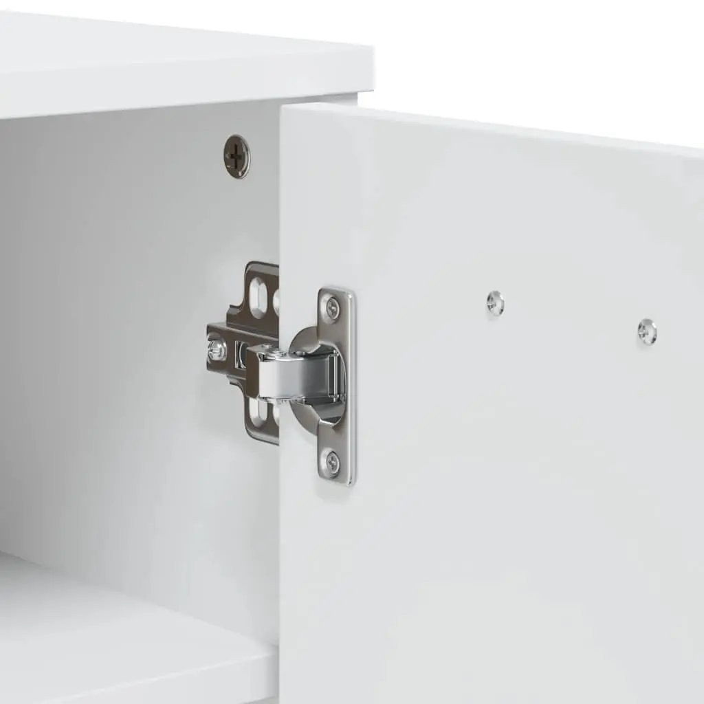 Shoe Cabinet Storage Organiser White Engineered Wood Home Decor