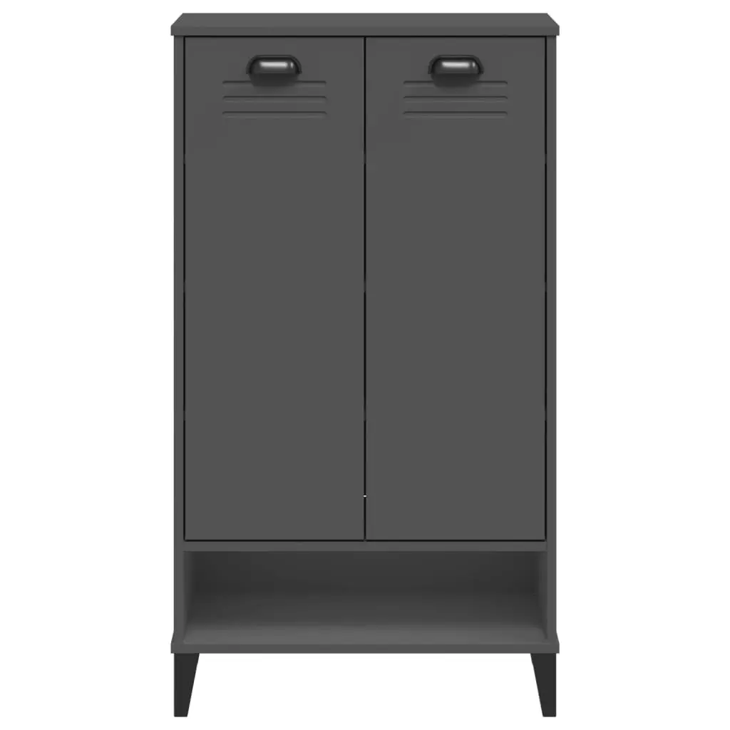 Shoe Cabinet Storage Organiser Anthracite Grey Engineered Wood Unit