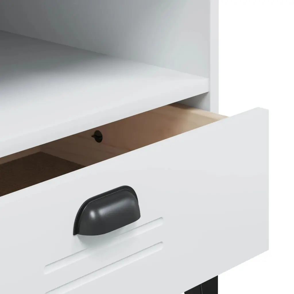 White Engineered Wood TV Cabinet with Ample Space