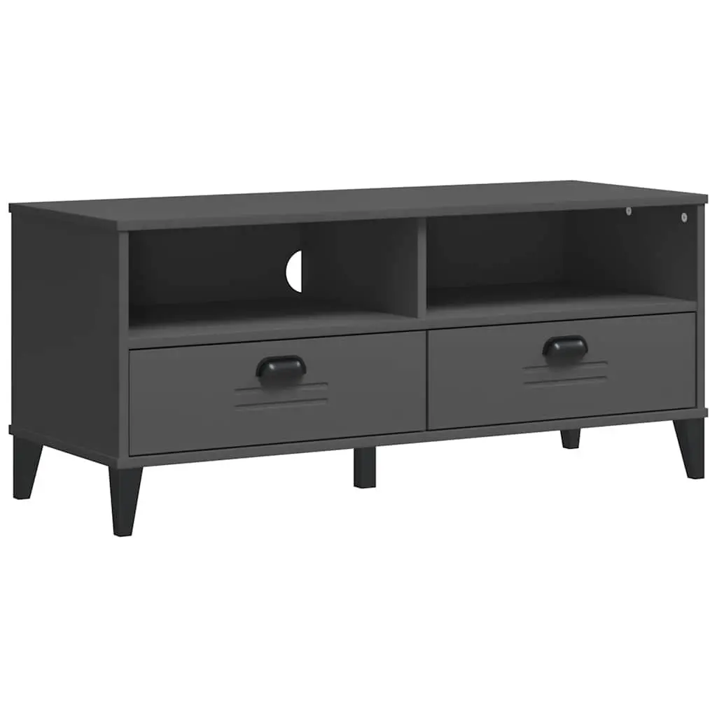 TV Cabinet Media Storage Unit Anthracite Grey Engineered Wood
