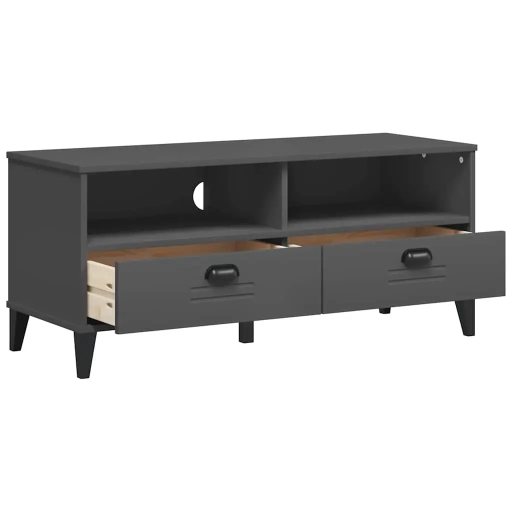 TV Cabinet Media Storage Unit Anthracite Grey Engineered Wood