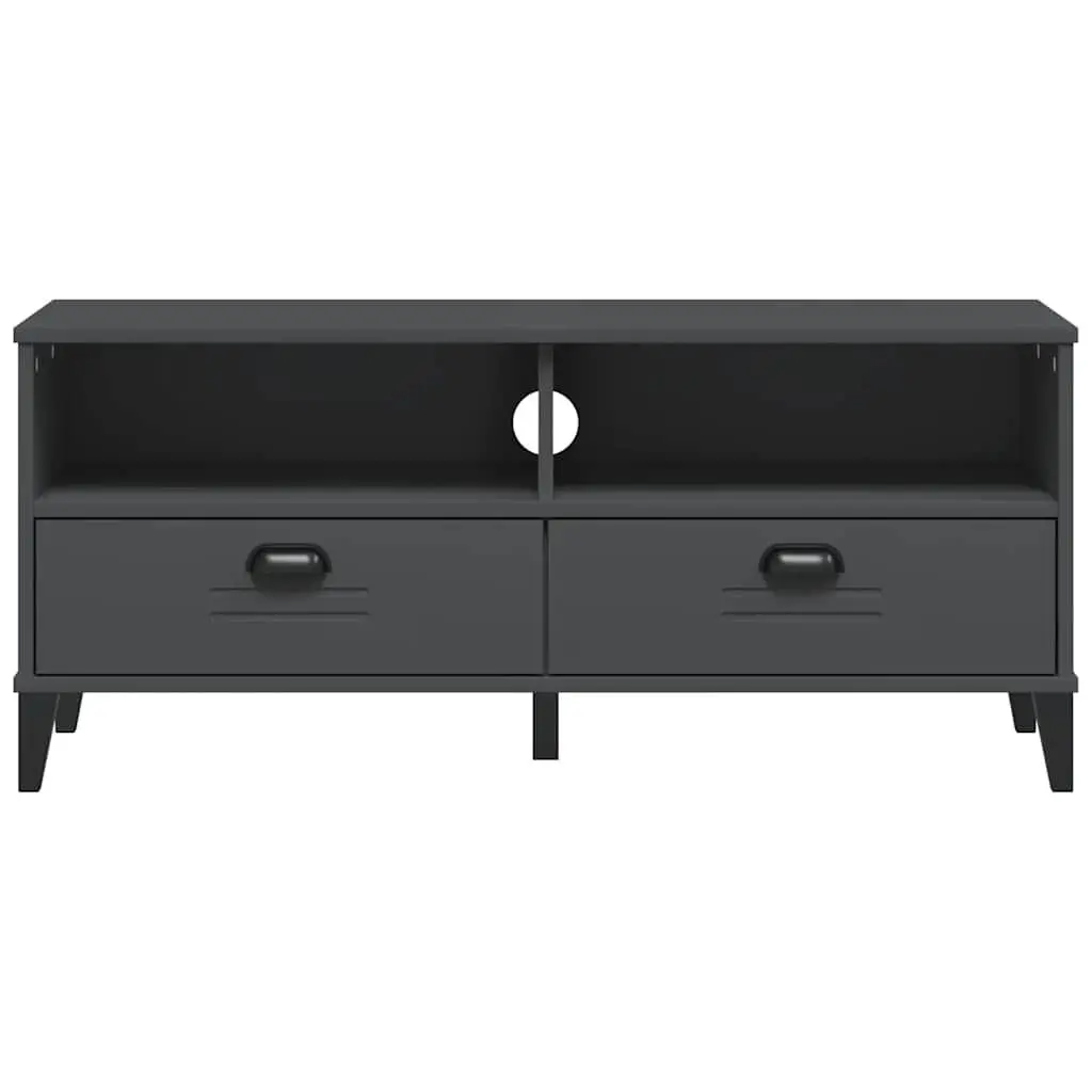 TV Cabinet Media Storage Unit Anthracite Grey Engineered Wood