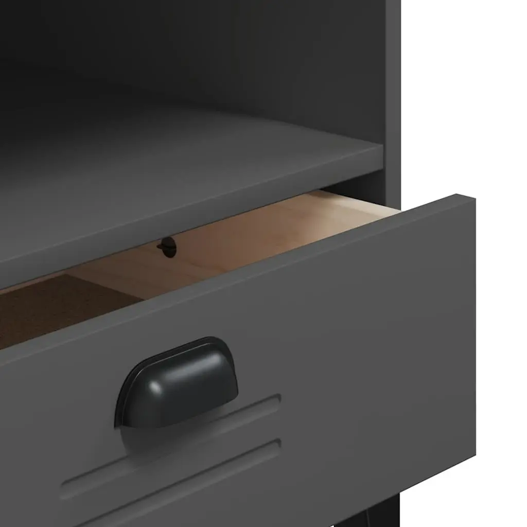 TV Cabinet Media Storage Unit Anthracite Grey Engineered Wood
