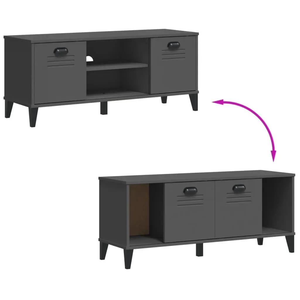 Shoe Bench Anthracite Grey Engineered Wood Storage Rack Organiser Entryway 106 x 35 x 45 cm