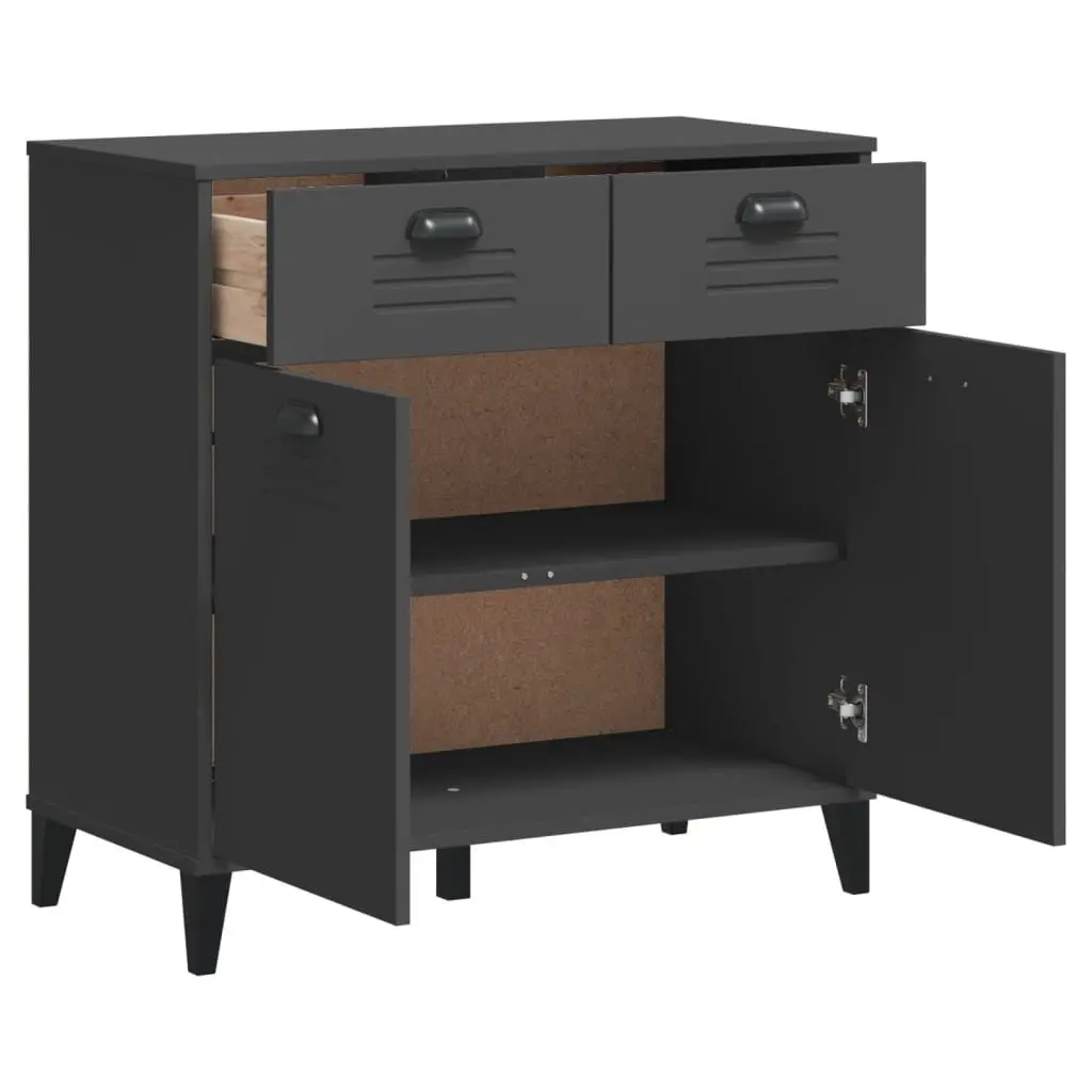 Sideboard Industrial Design Anthracite Grey Storage Cabinet Buffet Hallway