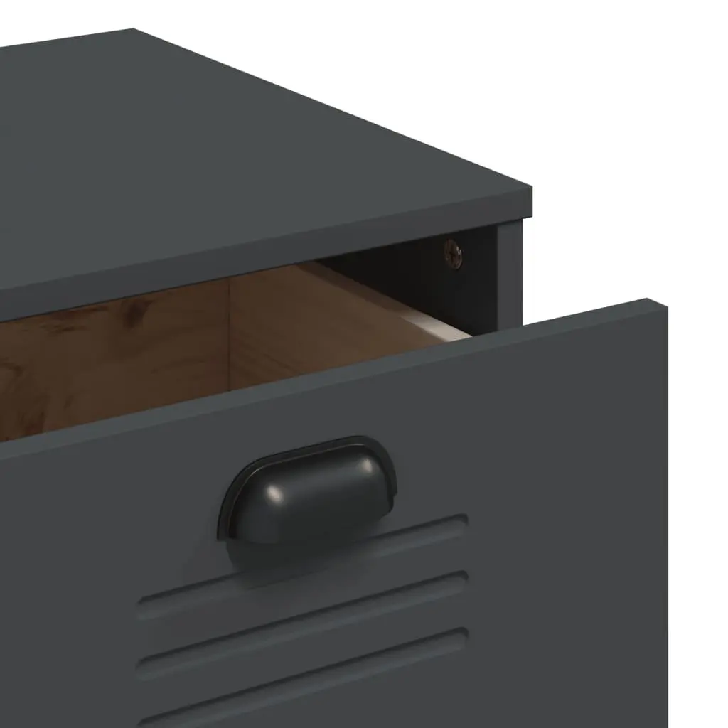 Sideboard Industrial Design Anthracite Grey Storage Cabinet Buffet Hallway