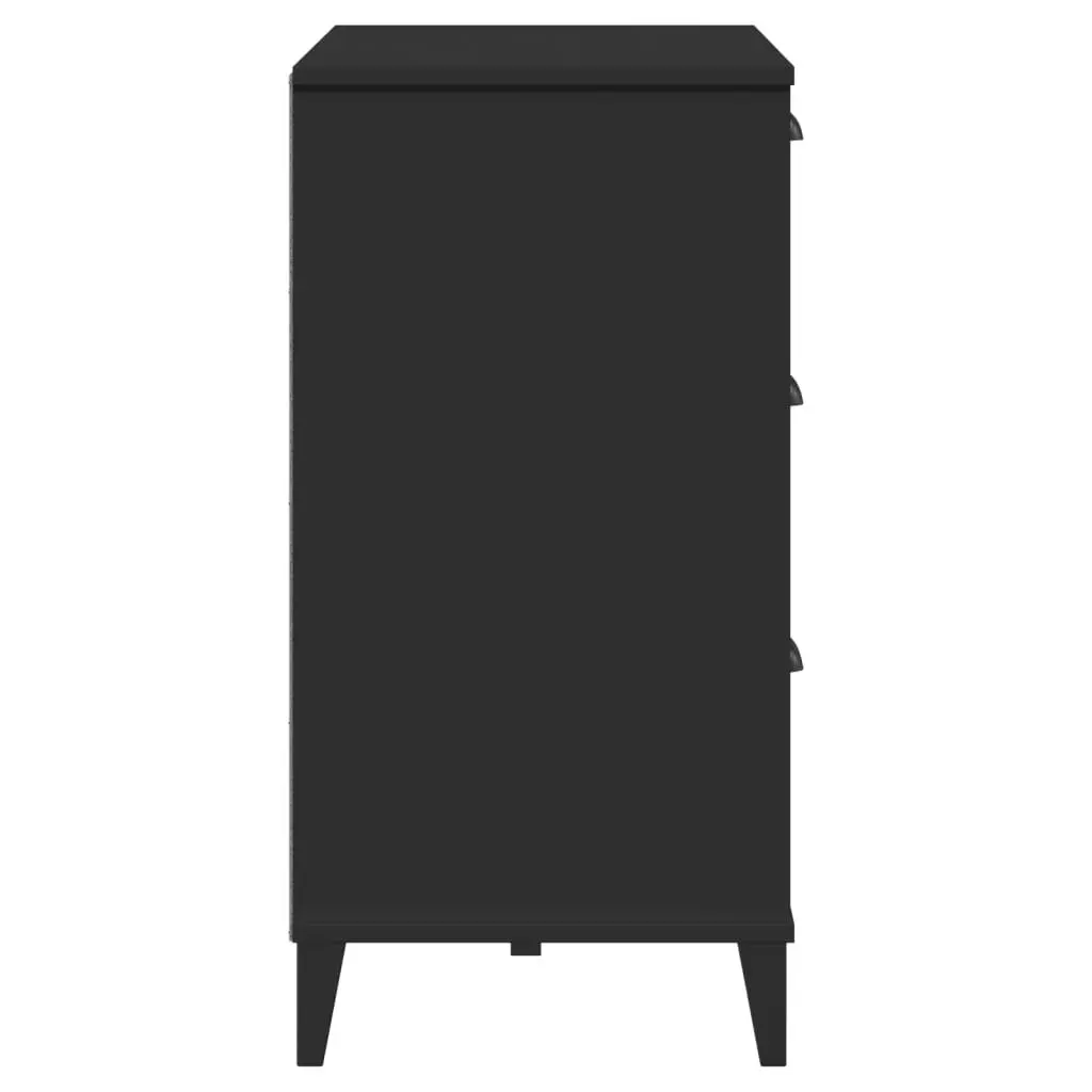 Sideboard Black Industrial Design Storage Cabinet Hallway Buffet Engineered Wood