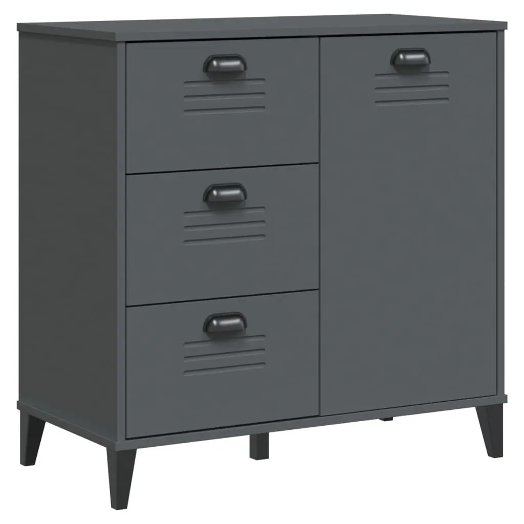 Sideboard Industrial Design Storage Cabinet Anthracite Grey 80x40x80cm Buffet