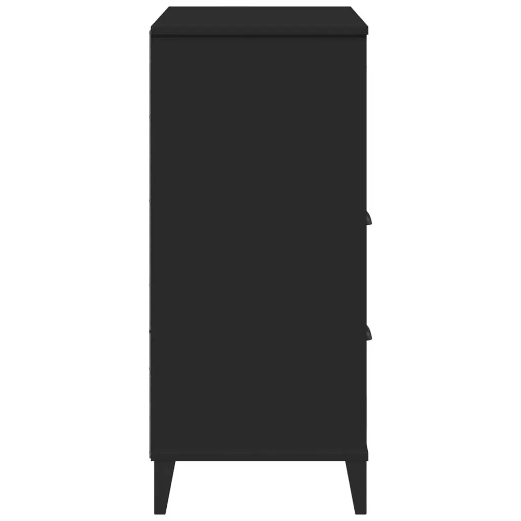 Storage Cabinet Bookcase Industrial Shelving Unit Black 80cm x 40cm x 90cm