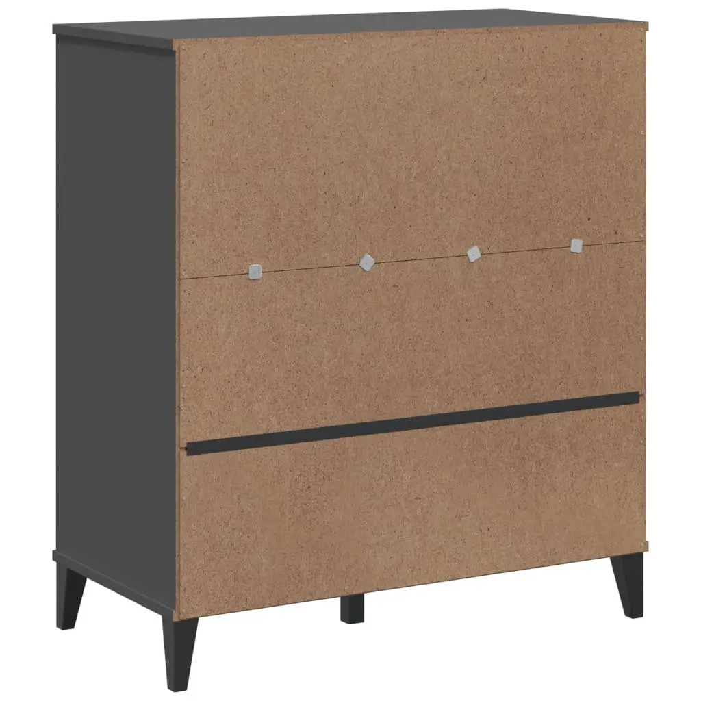 Bookcase Industrial Design Anthracite Grey Storage Shelves Cabinet Engineered