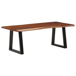 Reliable Acacia Wood Coffee Table with Live Edge 110x55x40 cm
