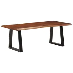 Reliable Acacia Wood Coffee Table with Live Edge 110x55x40 cm