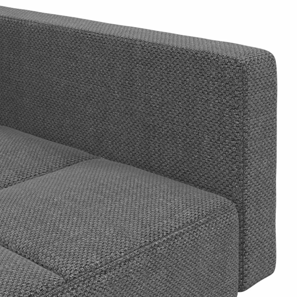 2-Seater Sofa Bed Light Grey Fabric Day Bed Guest Sleeper