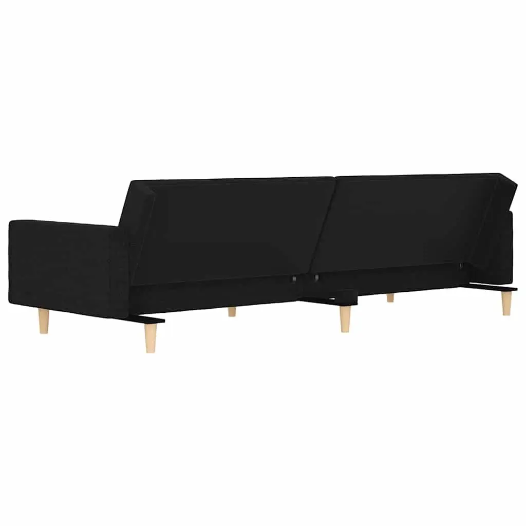 Black Fabric Sofa Bed for Two