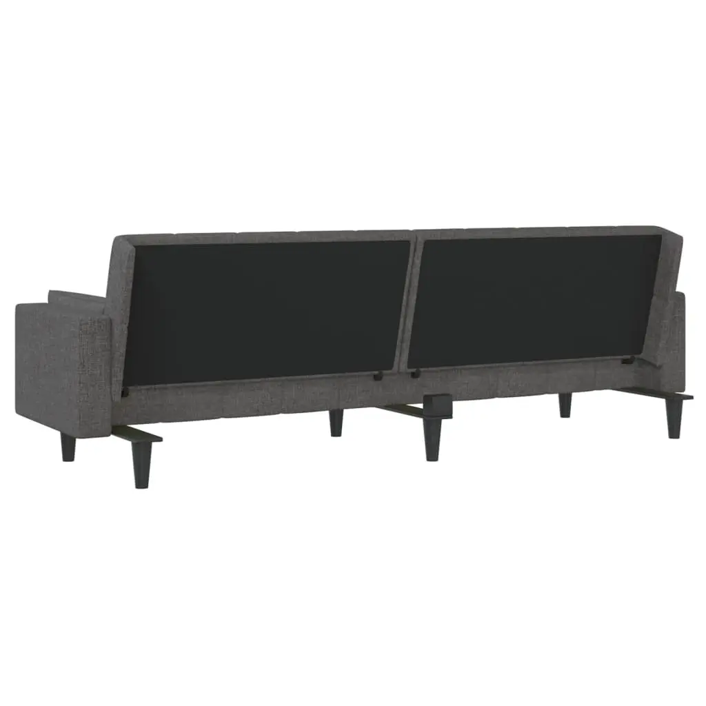 2-Seater Sofa Bed Convertible Daybed Grey Fabric