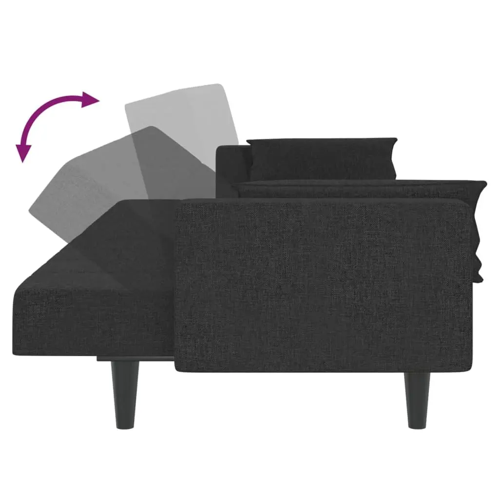 2-Seater Sofa Bed with Pillows for Comfort