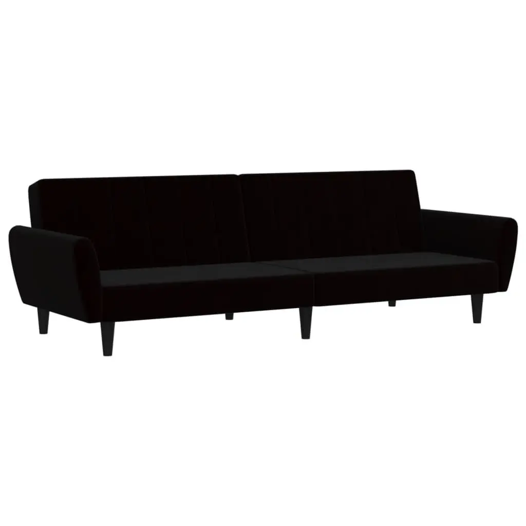 Black Velvet Sofa Bed for Home and Guests