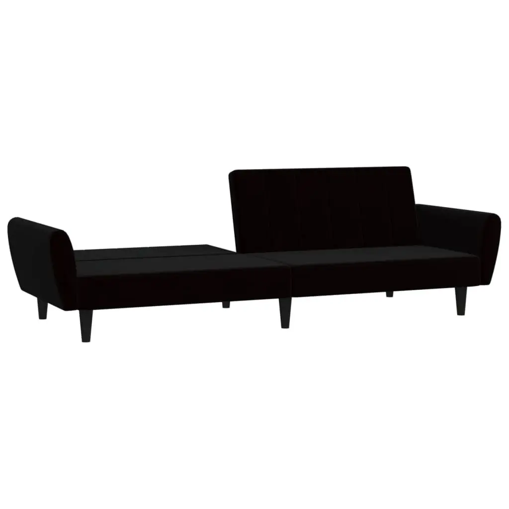 Black Velvet Sofa Bed for Home and Guests