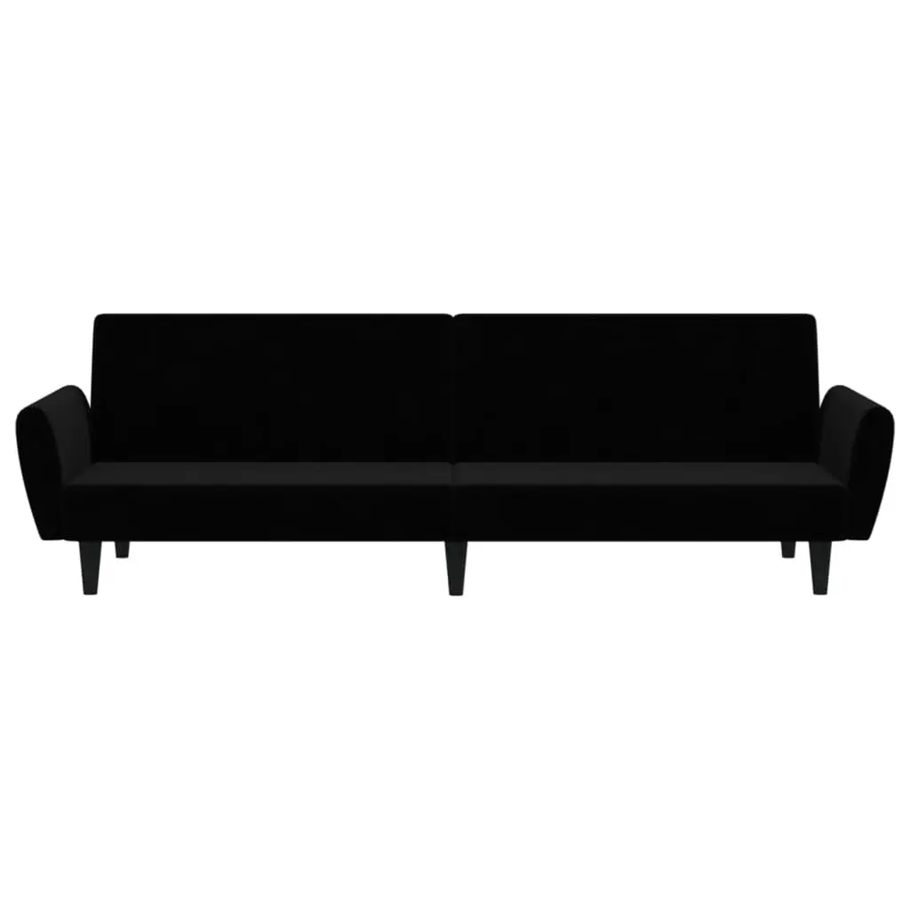 Black Velvet Sofa Bed for Home and Guests