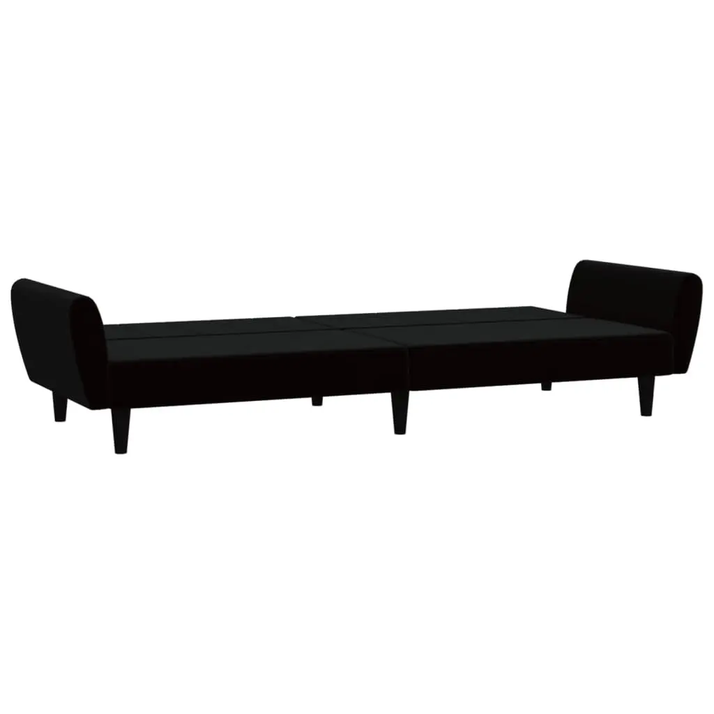 Black Velvet Sofa Bed for Home and Guests