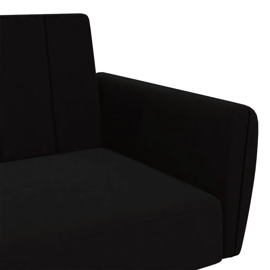 Black Velvet Sofa Bed for Home and Guests