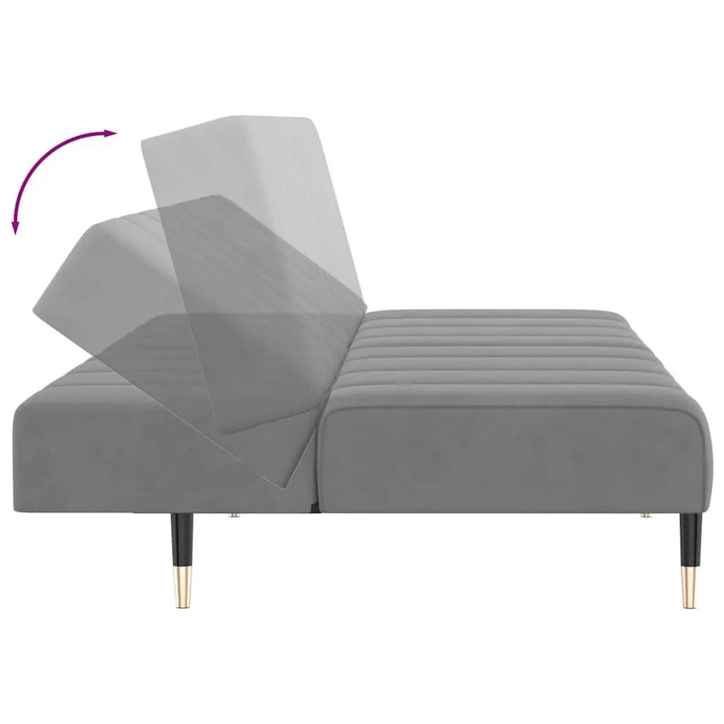 Grey Velvet Sofa Bed