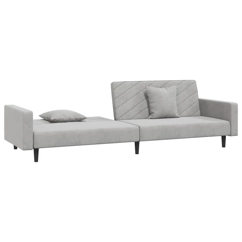 Sofa Bed Convertible Day Bed Twin Guest Sleeper Grey Velvet