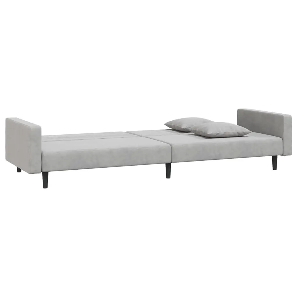 Sofa Bed Convertible Day Bed Twin Guest Sleeper Grey Velvet