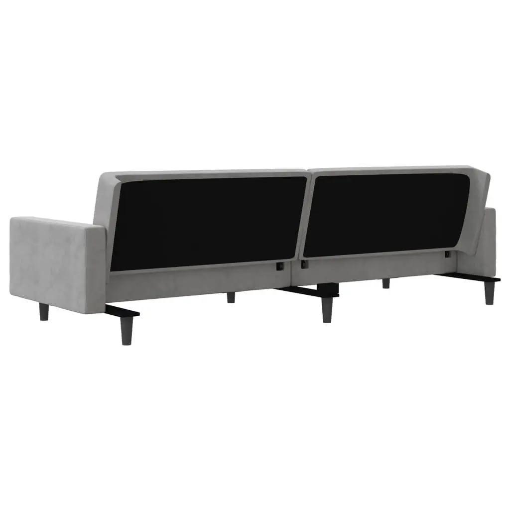 Sofa Bed Convertible Day Bed Twin Guest Sleeper Grey Velvet