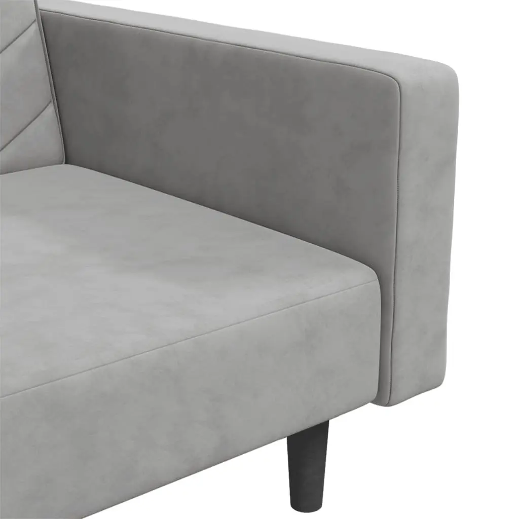 Sofa Bed Convertible Day Bed Twin Guest Sleeper Grey Velvet