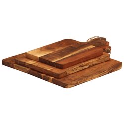 Durable Acacia Wood Chopping Boards - 3-Piece Value Set