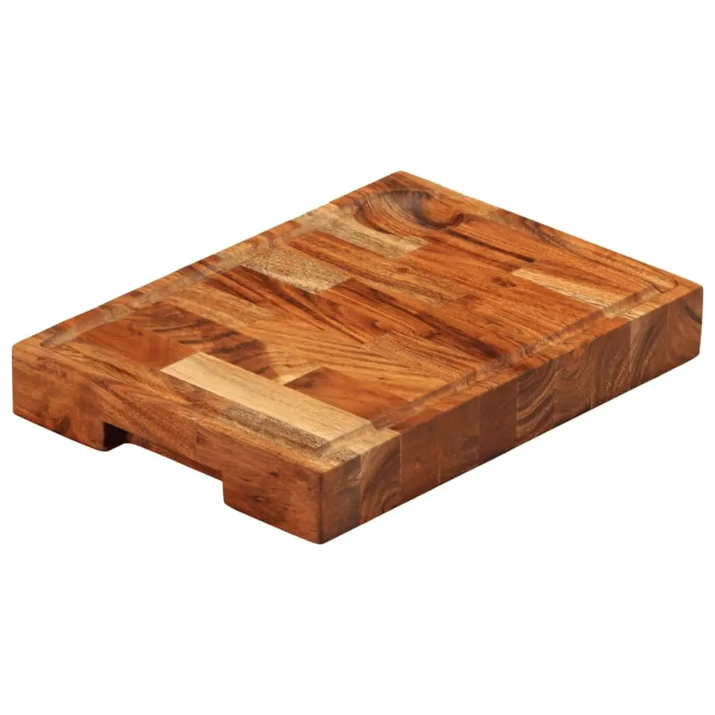 Solid Wood Chopping Board Kitchen Cutting Serving 30x21x4 cm Acacia Brown