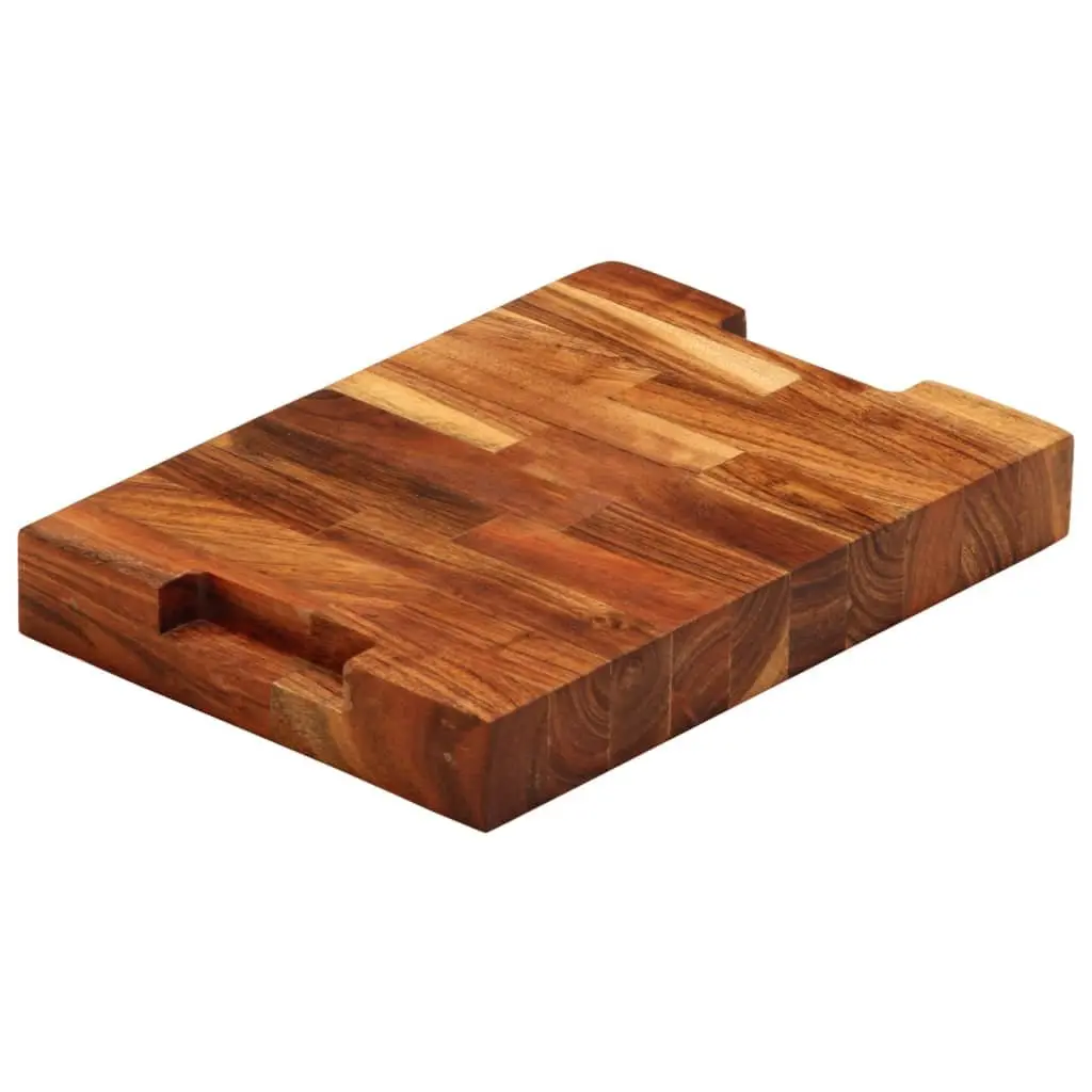 Solid Wood Chopping Board Kitchen Cutting Serving 30x21x4 cm Acacia Brown