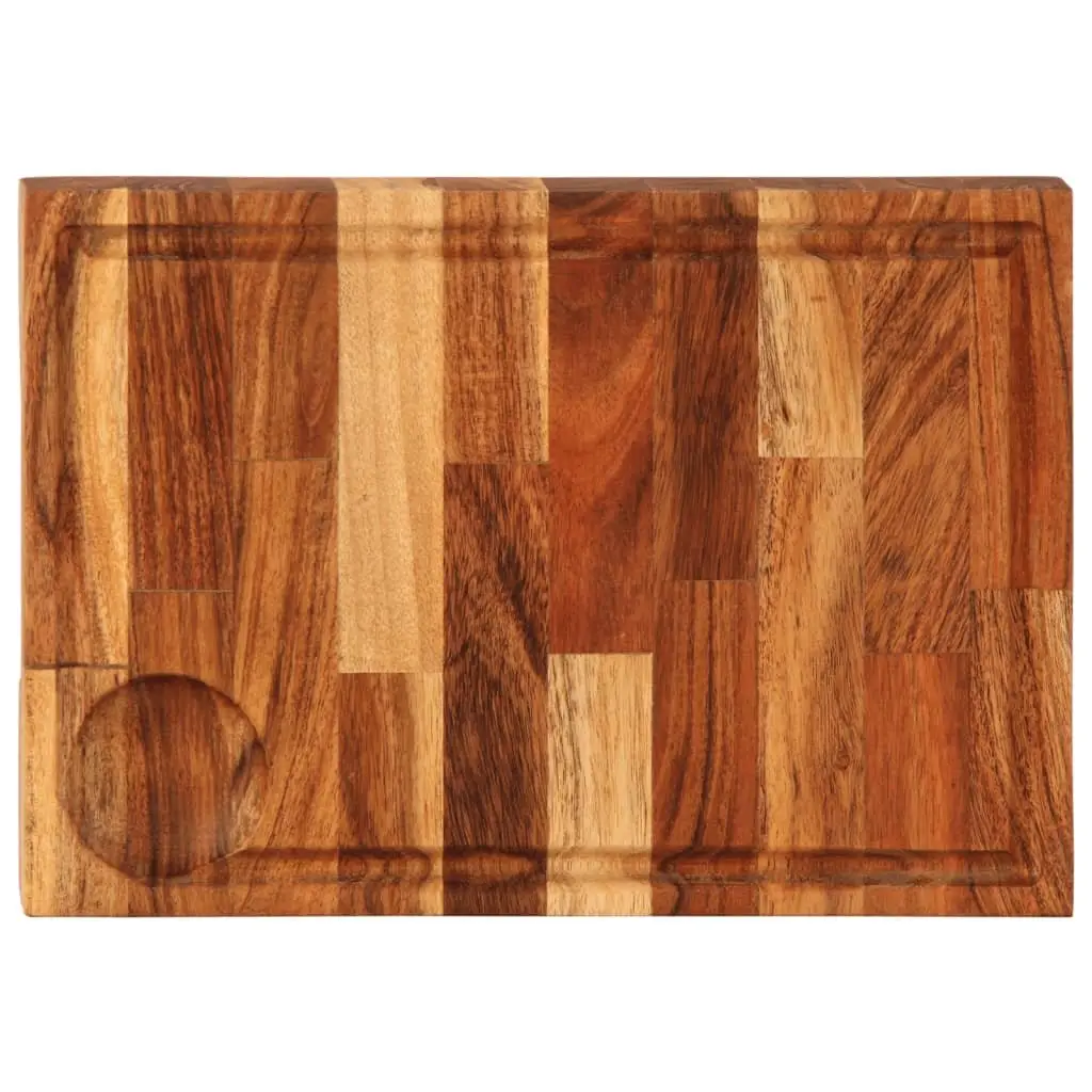 Solid Wood Chopping Board Kitchen Cutting Serving 30x21x4 cm Acacia Brown