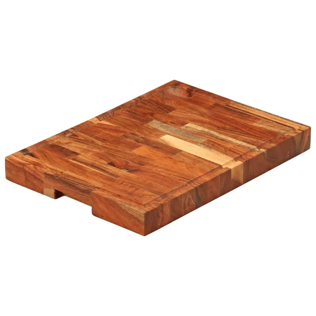 Solid Wood Chopping Board Cutting Serving 42x30x4 cm Brown Acacia
