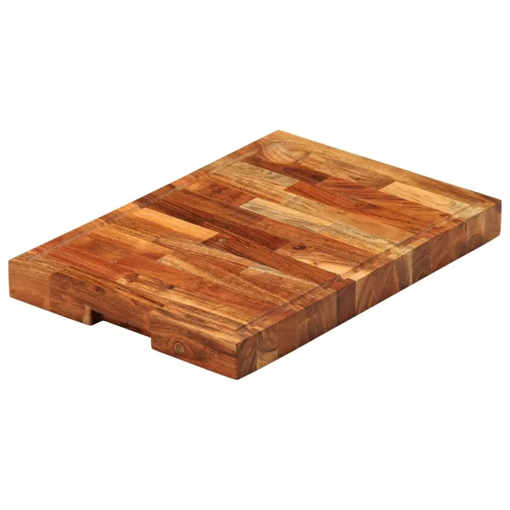 Solid Wood Chopping Board Cutting Serving 42x30x4 cm Brown Acacia