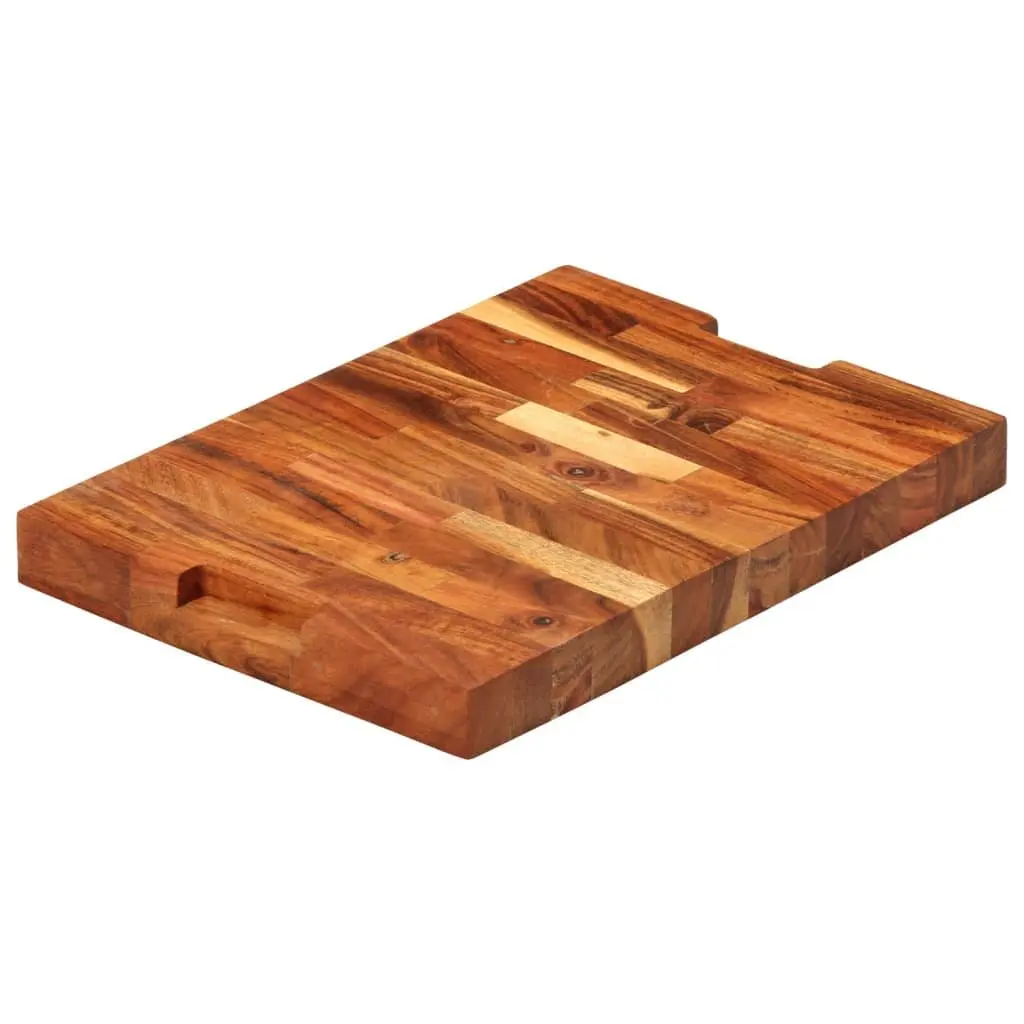 Solid Wood Chopping Board Cutting Serving 42x30x4 cm Brown Acacia
