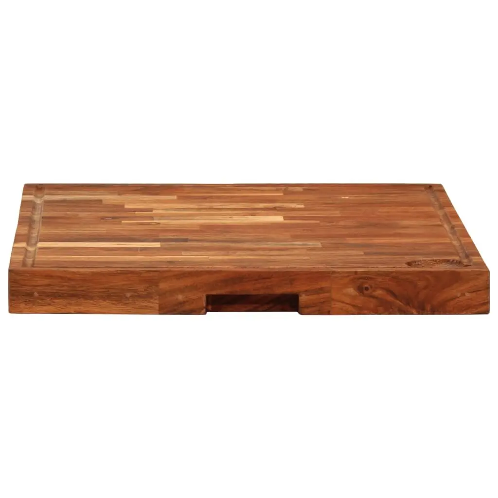 Solid Wood Chopping Board Cutting Serving 42x30x4 cm Brown Acacia