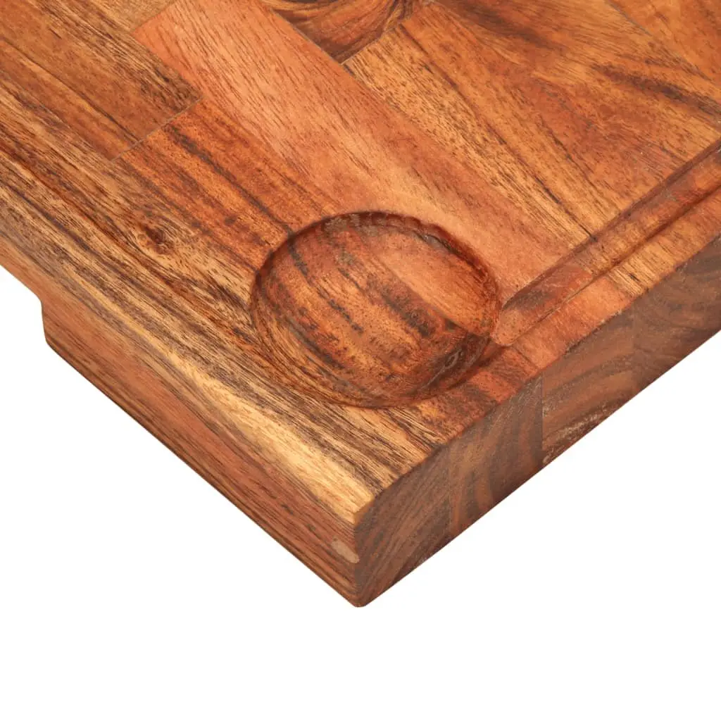 Solid Wood Chopping Board Cutting Serving 42x30x4 cm Brown Acacia