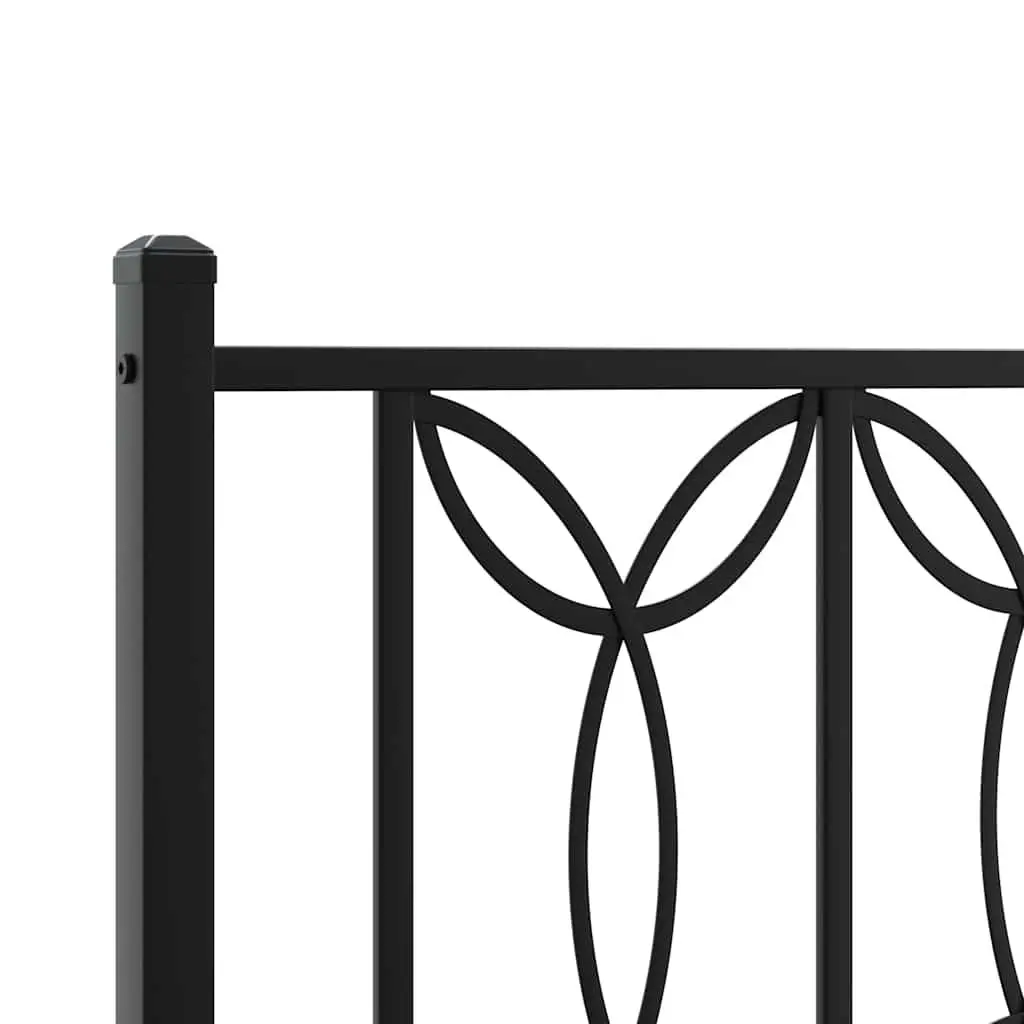 Black Metal Bed Frame with Under-Bed Storage