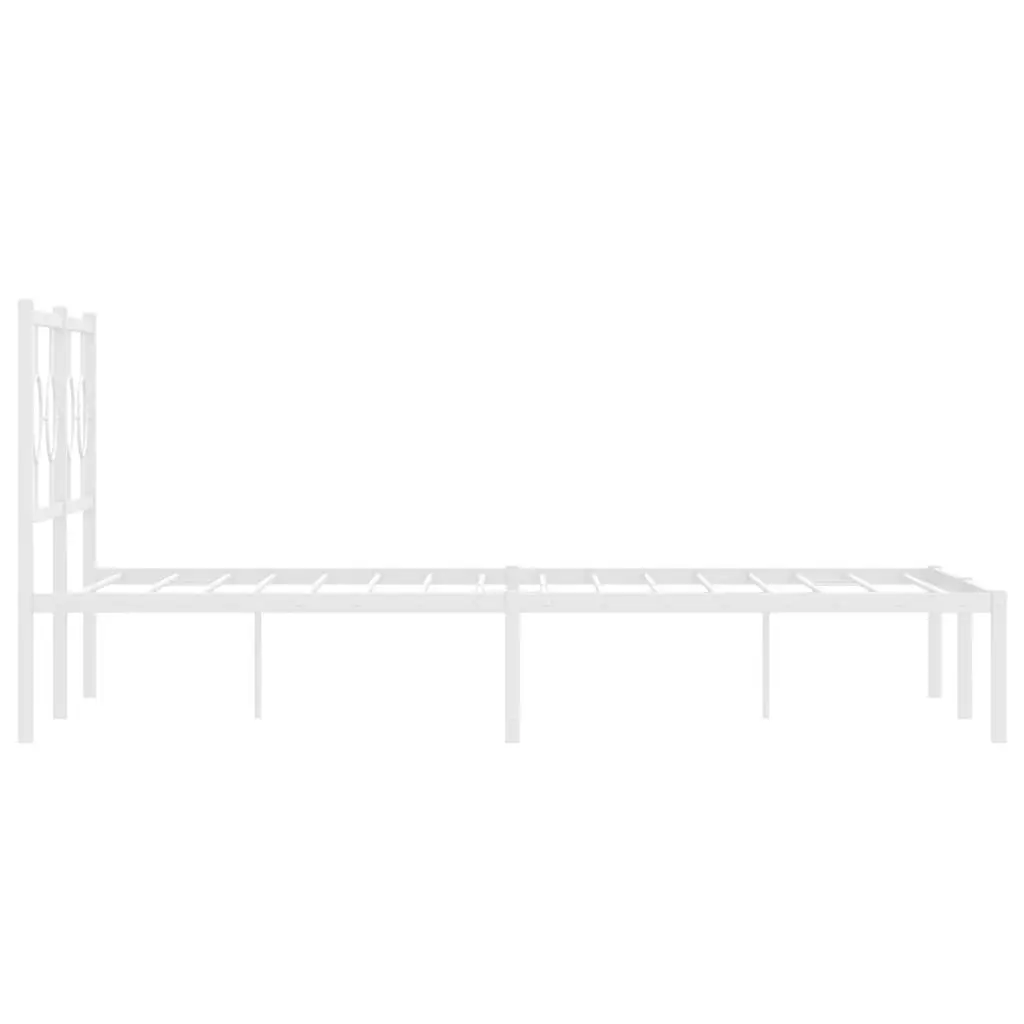 White Metal Bed Frame 135x190 cm