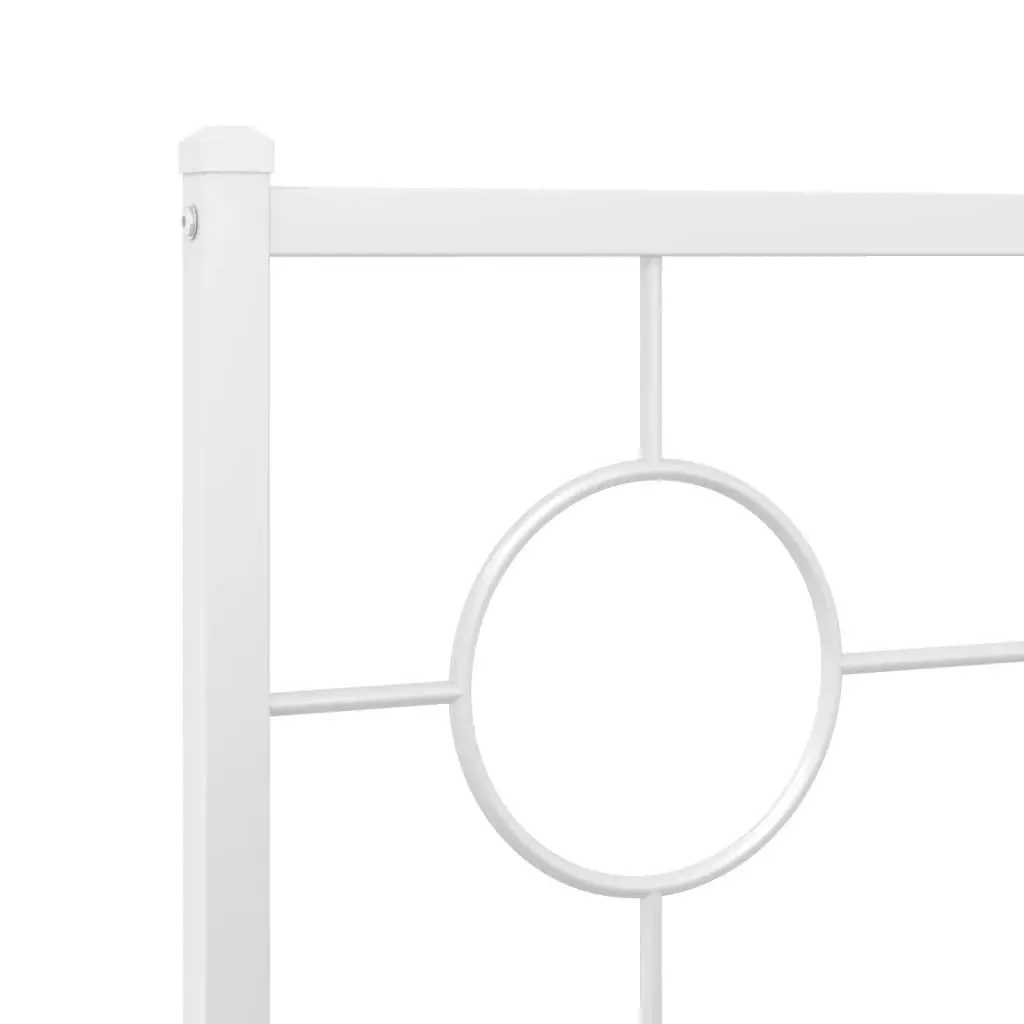 White Metal Bed Frame 135x190 cm