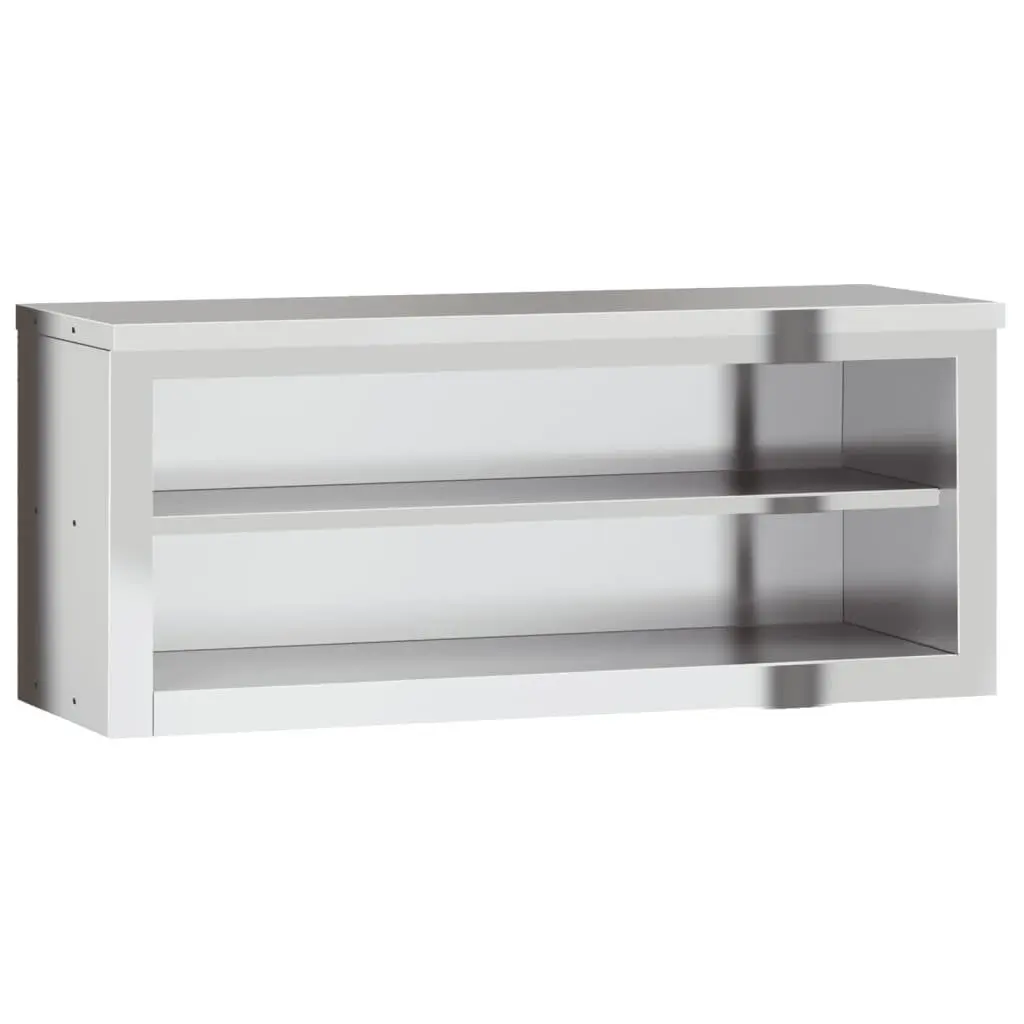 Stainless Steel Kitchen Cabinet Wall Mounted Food Storage Silver