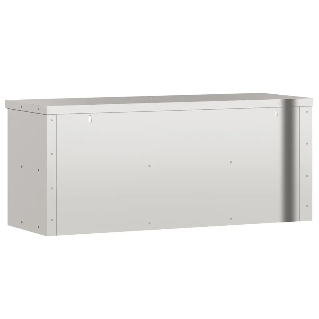 Stainless Steel Kitchen Cabinet Wall Mounted Food Storage Silver