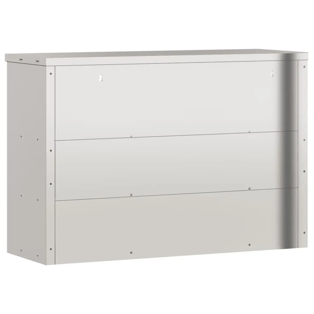 Stainless Steel Kitchen Wall Cabinet for Food Storage Silver