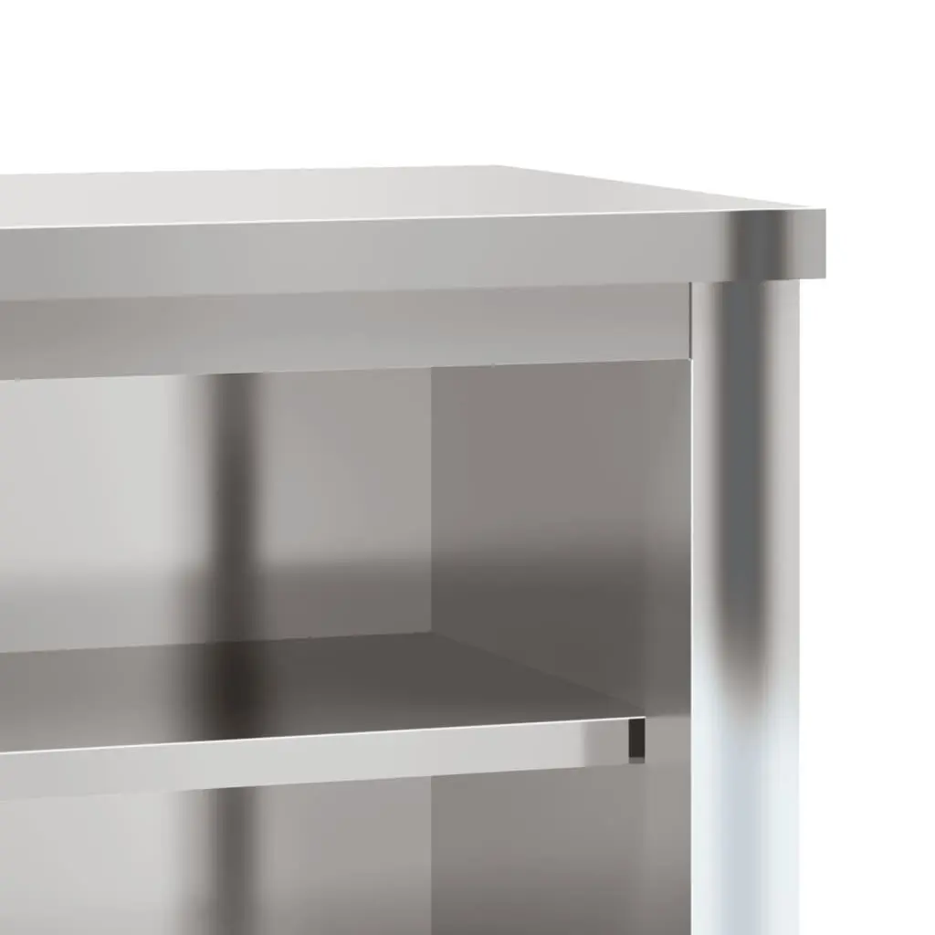 Stainless Steel Kitchen Wall Cabinet for Food Storage Silver