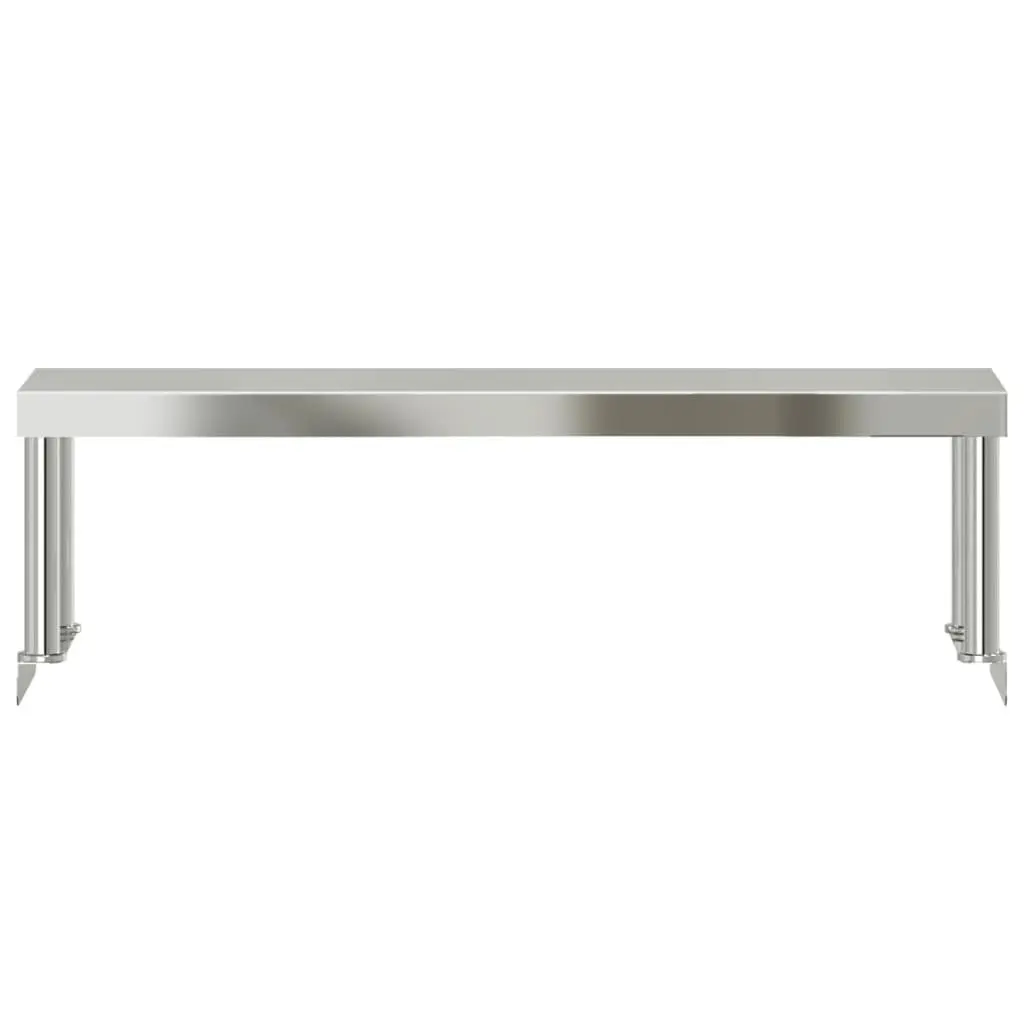 Stainless Steel Work Table Overshelf Mounted Prep Kitchen Storage 110 x 30 x 35 cm