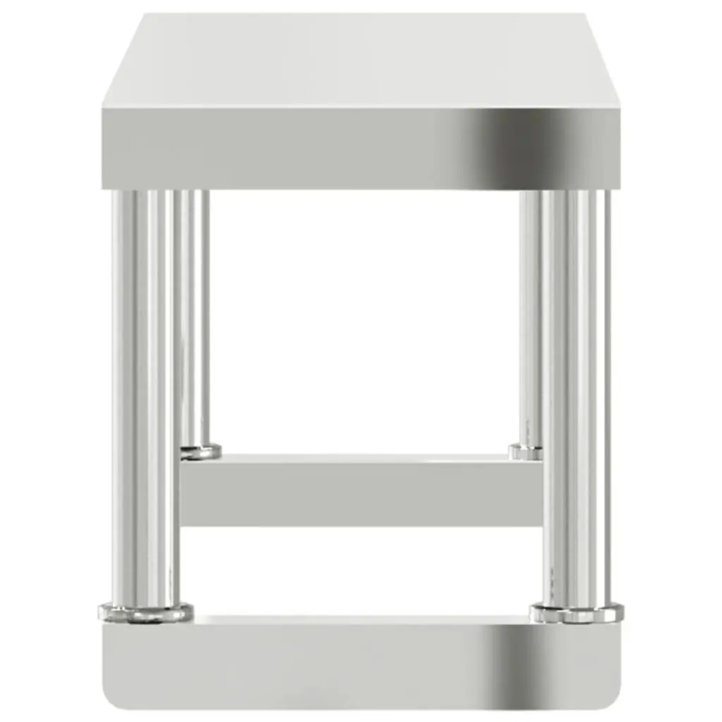 Stainless Steel Work Table Overshelf Mounted Prep Kitchen Storage 110 x 30 x 35 cm