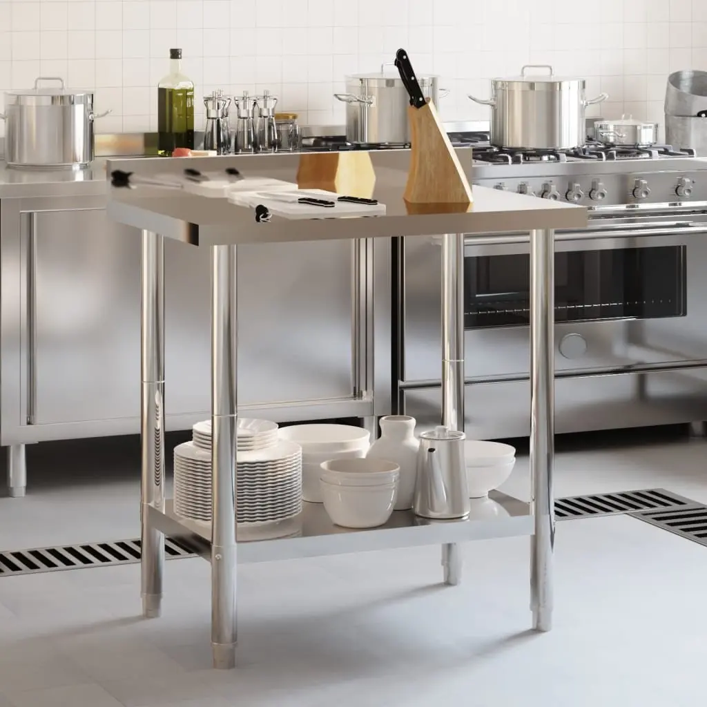 Stainless Steel Kitchen Prep Table with Storage