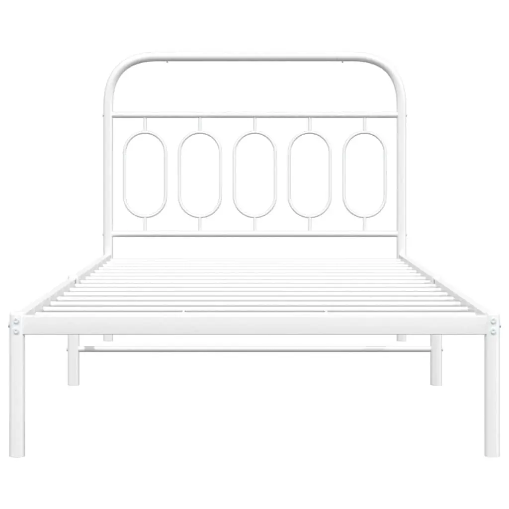 Metal Bed Frame with Integrated Headboard